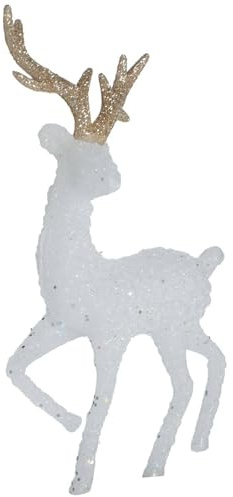 Kapmore Moderna figura de reno de pie, decoración de Navidad, escultura festiva de ciervo para el hogar y la oficina