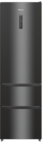 Hisense RM469N4AFD1 Kühl-Gefrierkombination/freistehend/EEK D/36dB/ NoFrost/368 Liter/XtremeFreeze/Smart Fresh/Metal Cooling/CrispZone/Convert ZeroZone/Eco Mode/HxBxT: 200x60x66,3 cm/Schwarz Inox