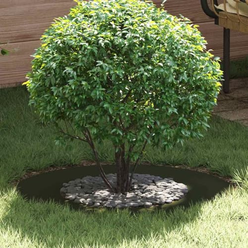 Nqyjm Anneau d'arbre vert olive Ø40/70 cm en acier laminé à froid pour jardin, terrasse, extérieur