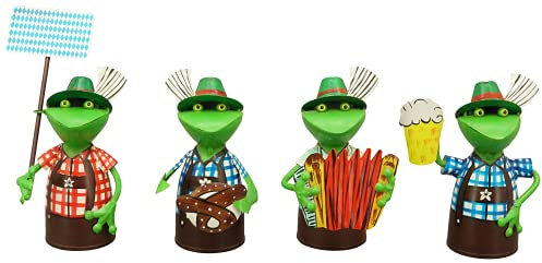 Zaunhocker Sepp Oktoberfest-Frosch Metall bemalt Verschiedene Motive Preis für 1 Stück