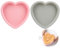 Stampo Torta Cuore 17 x 17cm 6 pollici,2 Stampo Silicone Cuore,Senza BPA Stampo in Silicone per Dolci,Stampi a Cuore per Torte Fatte in Casa,Tortiera a Cuore Antiaderente,per Budini e Torte a Cuore