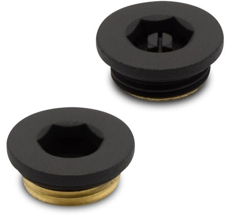 Bleed Valve & Blanking Plug Set for Radiators & Towel Rails - Mineral Anthracite