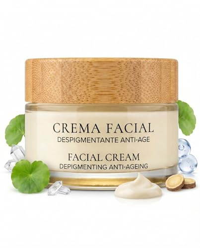 Crema Facial Mujer Antiedad Despigmentante Coreana con Centella Asiatica y Niacinamida Acido Hialuronico reduce Manchas Arrugas y Flacidez Piel Madura 40 años Hidratante Antiarrugas dia y noche 50 ml