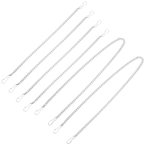 BUGUUYO 6 Pièces chaîne de balises enseigne de porte chaîne suspendue chaîne de lanterne chaînes suspendues pour jardinières chaîne de lampe suspendue le fer Silver