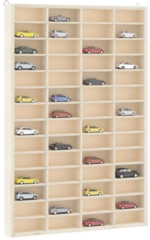 Générique Vitrine de Collection en Bois avec 56 Compartiments,Meubles,Étagères,Étagères murales & corniches,Brun,2.25 KG,4017380