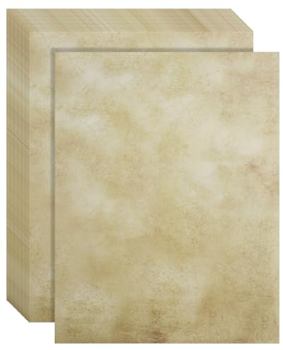 AOOSU Carta da Lettere, 30 Fogli di Carta Kraft Antica A4 dal Design Vintage, Cancelleria Vintage per Cancelleria, per Inviti e Lettere, Matrimonio Invito, Stampa, DIY (Tipo B)