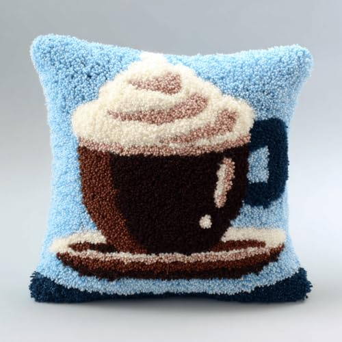 kitphoenix Set Per Cuscini Con Gancio Di Chiusura Tazza Di Caffè Cuscini Artigianali Tappeto Con Gancio Di Chiusura Per Cuscino Kit Di Cuscino Gancio Di Chiusura,43X43 Cm
