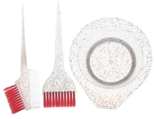 Ciieeo Set de Pinceles y Cuenco para Mezcla de Tinte para Cabello Cerdas Suaves y Cuenco Transparente, Diseñado para Aplicación de Colorantes en Peluquerías y Uso Doméstico