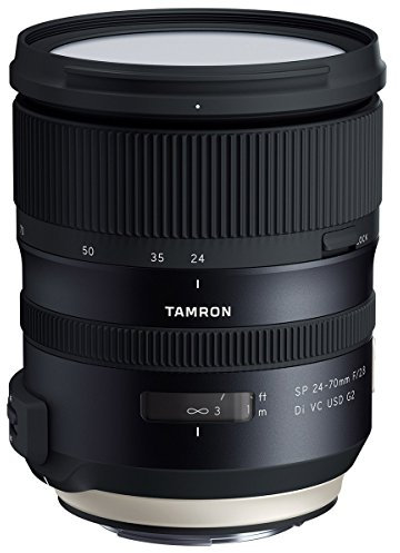 Tamron SP 24–70 mm F/2.8 Di VC USD G2 pour appareils Photo Reflex numériques Canon (Tamron 6 Ans de Garantie américaine) Noir