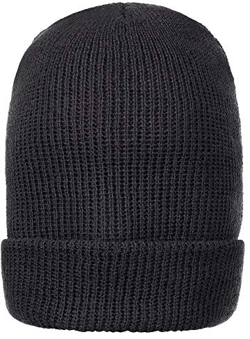 McGuire Gear 100% Wool Watch Cap for Men and Women – GI Warm Winter Black Beanie Cap for Outdoor, Hiking, Skiing, Cold Weather Survival – Made in the USA Military Specifications.