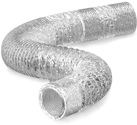 Hon&Guan Alu-Flex-Rohr Alurohr Schlauch Flexschlauch Aluflexschlauch 75mm für Wäschetrockner, Abzugshaube, Rohrventilator, Klimaanlagen(75mm*2m Flexrohr/Silber)