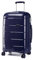 KONO Kabinentrolley 55x40x20 Leicht Kleiner Koffer Trolley Handgepäck Hartschale Reisekoffer mit 4 Rollen und TSA Schloss, Polypropylen Suitcase Rollkoffer (Dunkelblau, Koffer M (55cm - 38L))