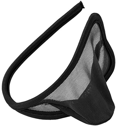 iiniim Hombre Sexy C-String Tanga Invisible Malla Sin Tirantes Braguitas Invisibles C-String Braga Mini Strapless C Abierto Sexo Ropa Interior Negro Talla Única