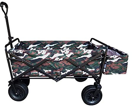ZAANU Carretilla de Mano, Carretilla de jardín Plegable portátil Carretilla de Servicio Pesado Carro de Compras multifunción para Acampar al Aire Libre Camión de Playa con 4 Ruedas, carg