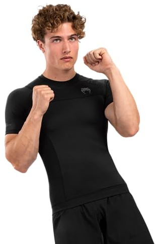 VENUM G-Fit Air Rashguard-Maglietta a Maniche Corte, Colore: Nero, S Uomo
