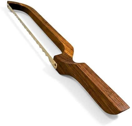 Ace and Olive Fiddle Bow Brotmesser für hausgemachtes Brot & Sauerteigmesser zum Schneiden - Gezackter Schneider mit Akaziengriff für handwerkliche Brote