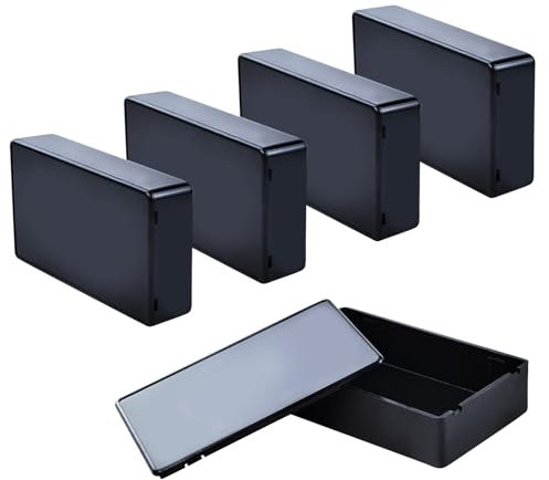 5 pezzi scatola di derivazione impermeabile IP65, scatola di giunzione elettronica esterna, scatola di giunzione da parete, scatola di giunzione elettrica per fai da te, 100 x 60 x 25 mm