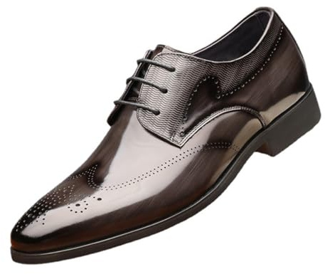 Mäns patent läder brogues skor Smart pekade tå klänning skor spets-upp formella affärer bröllop loafers