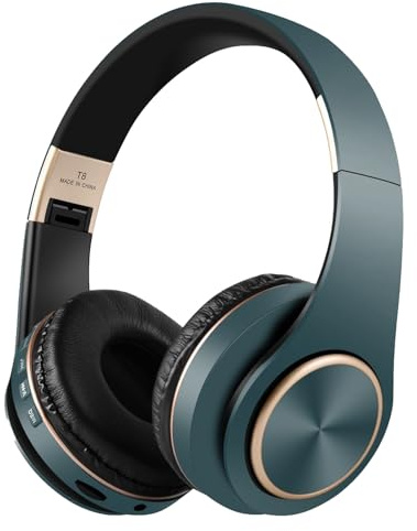 Genérico Auriculares con Cancelación de Ruido,Auriculares Recargables con Micrófono | estéreo inalámbricos Recargables - Plegables con micrófono para Viajes, Auriculares portátiles con