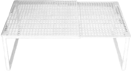 KESOTO Mensola Salvaspazio per Cucina, Divisori per Armadio Interno Espandibile in Lunghezza, Divisorio per Ripiano in Ferro per Riporre Piatti, Stoviglie, Ciotole, Bianco Da 38 a 62 Cm