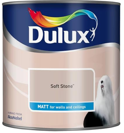 Soft Stone Walls & Ceilings Matt Emulsion Paint 2.5L – Smooth Creamy Finish, Quick Dry, Low VOC, Easy Application for Interior Walls & Ceilings