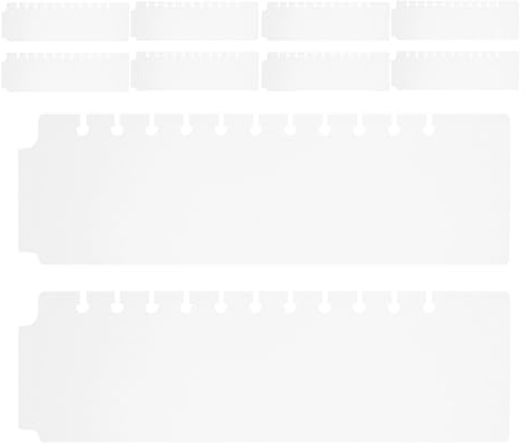 Cabilock Lot de 10 Intercalaires Mini Transparents en Plastique pour Classeurs à Feuilles Mobiles, Onglets Inscriptibles Résistants à L’humidité, Séparateurs Compacts pour