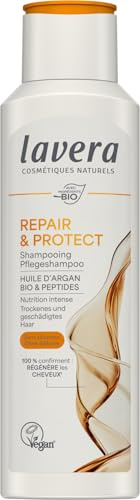 lavera SHAMPOOING SOIN REPAIR & PROTECT - sans silicones - répare la surface du cheveu - pour cheveux secs et abîmés - vegan - cosmétique naturel - 250 ml
