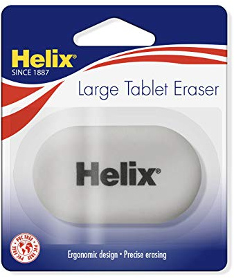 Helix Large Tablet Eraser, 102801, White