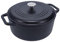 Victoria Dutch Oven Gusseisen Emailliert, Induktion 25cm, Topf Brot Backen 3,8L, PTFE und PFOA Frei, Geeignet für Feuer, Grill, Backofen, Ceranfeld, Kochfeld, Gas
