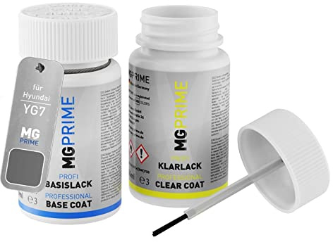 MG PRIME Billack lackstift för Hyundai YG7 Dark Night Metallic + klarlack