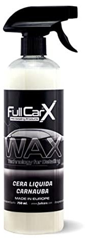 AutoFullCar Cire de carnauba liquide pour voiture 750 ml Wax Technology | Haute brillance et protection | Effet hydrophobe | Nettoyage à sec | Detailing professionnel facile application