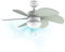 Cecotec Ventilador de techo EnergySilence 3600 Vision Mint. 50 W, Diámetro 92 cm, Lámpara, 3 Velocidades, 6 Aspas reversibles, Función Verano/Invierno, Interruptor de Cadena, Blanco/Menta
