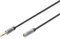 DIGITUS Cable alargador de audio - conector de 3,5 mm a toma de 3,5 mm - cable auxiliar - cable estéreo - 1m - negro - para sistemas estéreo, cine en casa, barra de sonido, ordenador