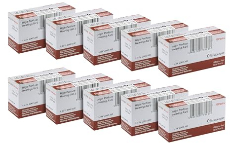 everActive 312, 600 Stück, Hörgerätebatterien, hohe Leistung, Zink-Luft-Batterien, 100 Blisterkarten, 4-jährige Haltbarkeit, braun, Ultrasonic PR41