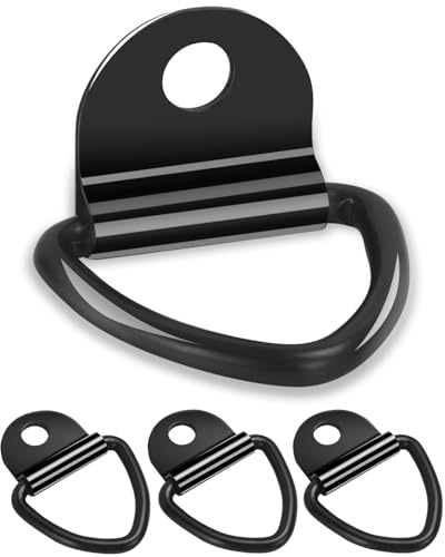 GAUATO Occhielli da 4 pezzi, anello a V con carico 400 kg, anello di ancoraggio per rimorchi auto, gancio con occhielli di fissaggio, punto di arresto per rimorchi, camion, camion
