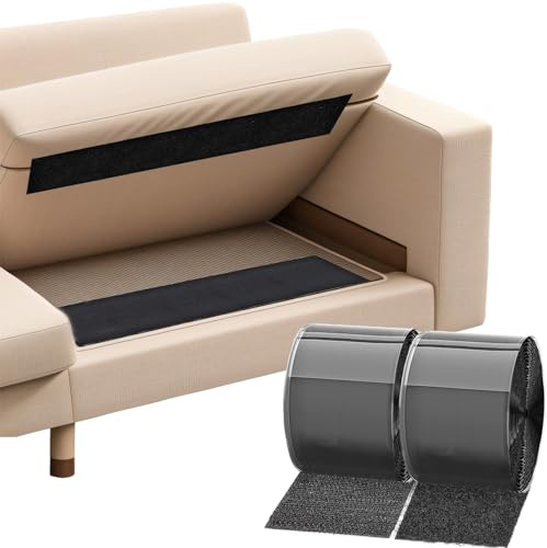 TEUVO 11cm X 8M Scratch Autocollant Avec Adhésive pour Maintenir les Coussins de Canapé Rouleau Bande Scratch Adhésif Scratch Autocollant Large Puissant Tissus pour Autour de la Maison Bureau Fixation