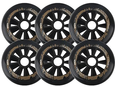 Genérico Ruedas de Patines en Línea Interiores y Exteriores Paquete de 6 Ruedas para Patines en Línea, 90mm/100mm/110mm, Ruedas de Repuesto para Patines 85A