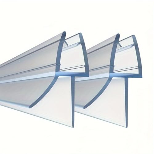 Guarnizione per porta della doccia, facile da installare, confezione da 2, trasparente, guarnizione flessibile per vetro da 4-6 mm, spazio fino a 20 mm, lunghezza 70 cm