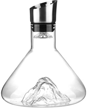 Miaoyak Carafe à vin créative de 1,5L, carafe en cristal transparent sans plomb, décanteurs à vin de haute qualité pour la maison