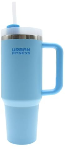 Urban Fitness VitalSip Bottle, Cold Hot Drink Travel Mug,1.2L Water Bottle with Handle, Tumbler Cup BPA-Free, Stylish Modern Design, Pastel Blue