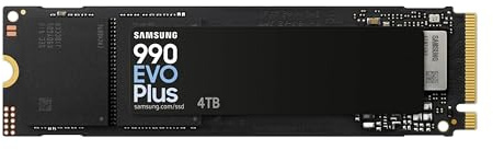 Samsung 990 EVO Plus SSD 4TB, PCIe Gen 4x4 | Gen 5x2 M.2, Speeds Up-to 7,250 MB/s, Upgrade Storage for PC/Laptops, HMB Technology and Intelligent Turbowrite 2.0, (MZ-V9S4T0B/AM)