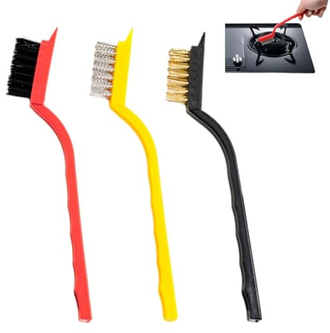3 Pezzi Spazzola Ottone Spazzola Di Ferro Spazzola Pulizia Spazzola Per Pulizia Cucina Spazzola Per Pulire Spazzola Metallica Spazzola Per Fornelli Per Pulire Piano Cottura E Pulire Fessure