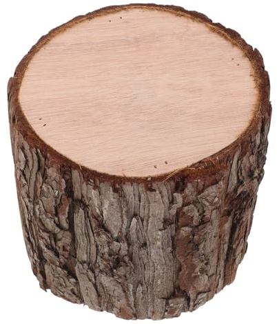 LALADEFIEE Base Rústica de Tocón de Árbol Portavelas para Mesa, Decoración de Madera Natural para Pasillos y Eventos
