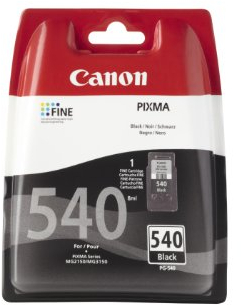Canon Originaltinte PG-540, Größe Standard, Schwarz, Plastikverpackung (alte Version)