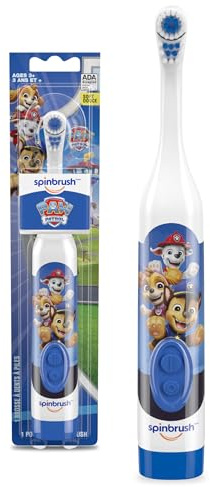 Spinbrush PAW Patrol Kid’s Electric Battery Toothbrush, Soft, 1 ct, Character May Vary