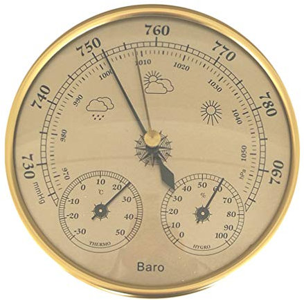 CLISPEED Décor Vintage Décor De L'océan Baromètre Thermomètre Hygromètre Mural Station Météo Domestique Jauge D'humidité Station Météo Portable