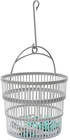 JVL Round Collapsible Peg basket with Plastic Pegs, Pack of 50, Multicolor, One Size, (19-217) , Aqua