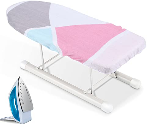 Pilipane ASSE da Stiro da Tavolo con opriasse in Cotone, con Gambe Pieghevoli, Pieghevole Portatile, Colore Geometrico, per Cucire, Stanza Artigianale, casa, dormitorio, ASSE da Stiro Tavolo,ASSE