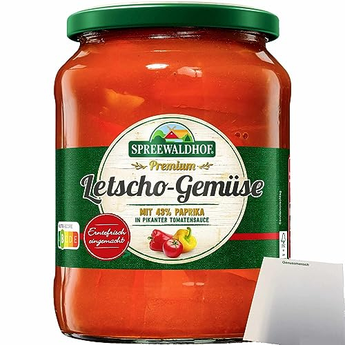 Spreewaldhof Premium Letscho-Gemüse ungarischer Art (720ml Glas) + usy Block