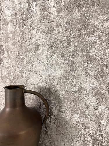 NEWROOM Tapet Grå Vliestapet Betongutseende - Industrial Loft Putsstruktur Metallic för Vardagsrum Sovrum